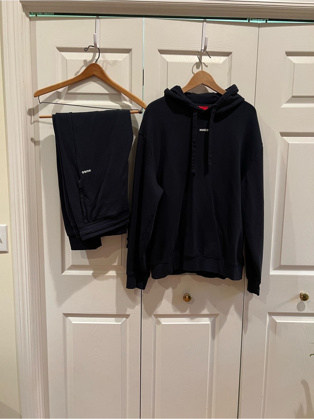 HUGO Black Pullover Hoodie with Matching Joggers Set